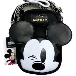 Disney 'Winking' Black and White Mickey Mouse Crossbody